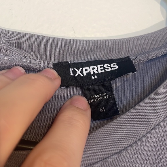 Express | Light Grey Short Sleeve Romper - Picture 5 of 5